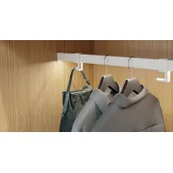 Wardrobe rail, Häfele Dresscode profile 5104 for LED strip lights 8mm