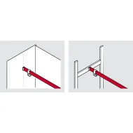 Vamzdis stačiakampis su LED filtru ir apsauga, 34x18mm, DressCode L1200mm, baltas