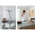 Reading luminaire Roxxane Leggera 52, battery powered with gesture control, white, 2700K