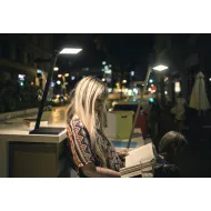 Reading luminaire Roxxane Leggera 52, battery powered with gesture control, gray 2700K