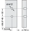 Front fixing brackets, For Blum Tandembox antaro/plus drawer and front extension, all system heights