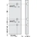 Front fixing brackets, For Blum Tandembox antaro/plus drawer and front extension, all system heights
