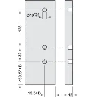 Front fixing brackets, For Blum Tandembox antaro/plus drawer and front extension, all system heights