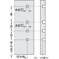 Front fixing brackets, For Blum Tandembox antaro/plus drawer and front extension, all system heights