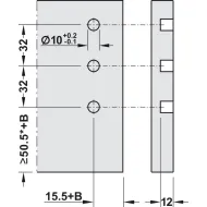 Front fixing brackets, For Blum Tandembox antaro/plus drawer and front extension, all system heights