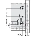 Front fixing brackets, For Blum Tandembox antaro/plus drawer and front extension, all system heights