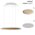 Pendant light, Nimbus Lighting Pad Lounge Vario, acoustic pad, black ink