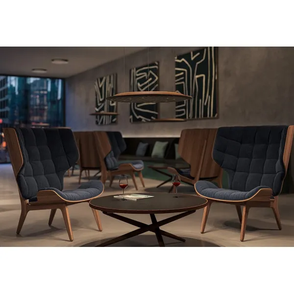 Pendant light, Nimbus Lighting Pad Lounge Vario, acoustic pad, black ink, black cherry