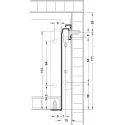 Drawer side runner system, single-walled, Häfele Matrix Box Single A25, single extension, H118mm