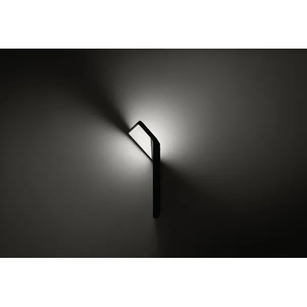 Wall luminaire WINGLET with presence and light sensor, battery powered, black, 2700K