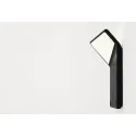 Wall luminaire WINGLET with presence and light sensor, battery powered, black, 2700K