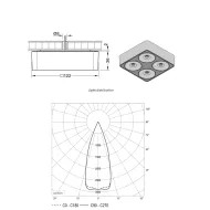 Šviestuvas Q Four Connect ON 40° su prisukamu tvirtinimu 15W 24V matinis baltas