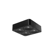 Downlight Q Four Connect ON 80° with screw fixing, 15W 24V matt white, multi-white