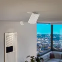 Ceiling light, Q Four Connect TT 80° for Eutrac track system 15W 24V, matt white, multi-white
