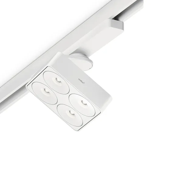 Ceiling light, Q Four Connect TT 80° for Eutrac track system 17, 5W 230V, matt white, multi-white