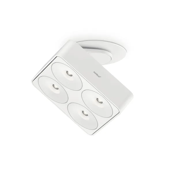 Downlight Q Four Connect TT 40° with screw fixing, 15W 24V matt black, multi-white