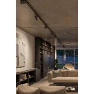 Ceiling light, Q Four Connect TT 40° for Eutrac track system 17, 5W 230V, matt black, multi-white