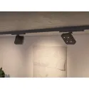 Ceiling light, Q Four Connect TT 80° for Eutrac track system 17, 5W 230V, matt black, multi-white