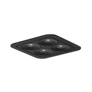 Recess mounted light, Q Four Connect IN 80°, 15W 24V, matt black, multi-white