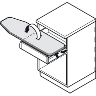 Ironing board, installation in drawer