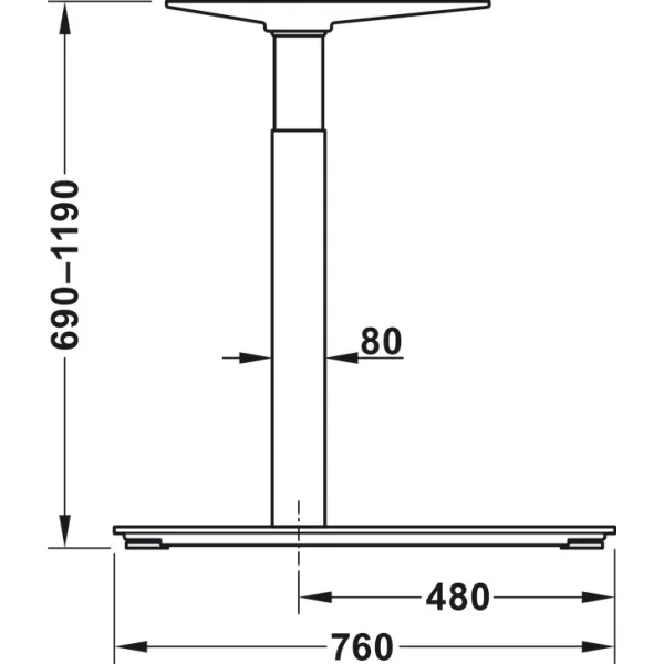 Stalas elektrinis su reguliavimo funkcija TE501 2000x800mm, aliuminis