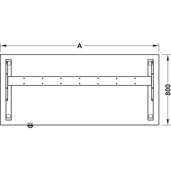 Project table base, Häfele Officys TE601, electrically adjustable, lift 650mm
