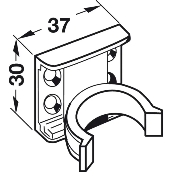 Plinth clip, for plinth adjusting foot