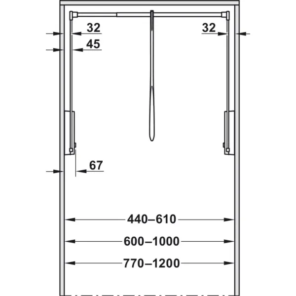 Wardrobe lift, Häfele Dresscode