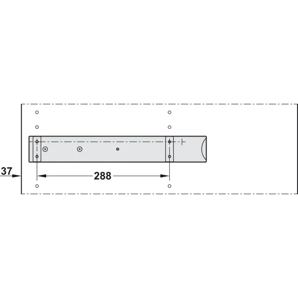 Spacer bar, For Häfele Dresscode pull out frame and pull out trouser rack
