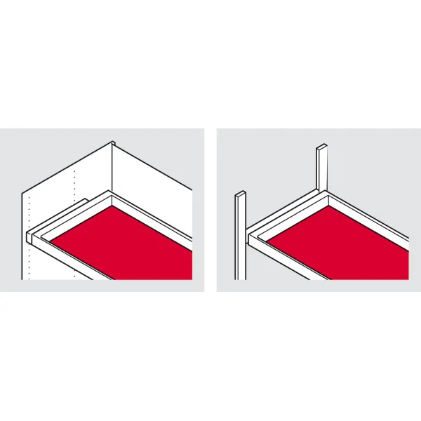 Drop-in shelf, Häfele Dresscode, steel