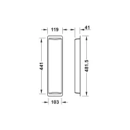 Dėklas veltinis 592x22x21mm, pilka