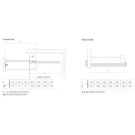 Drawer sides METALBOX L350mm H53mm white RAL9010