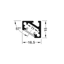 Lighting profile 5106 for LED strip lights, aluminium, L2500mm, black
