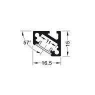 Lighting profile 5106 for LED strip lights, aluminium, L2500mm, black