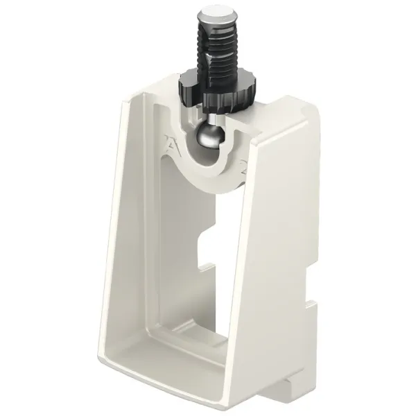 Rail end support, For Häfele Dresscode wardrobe rail, straight-edged
