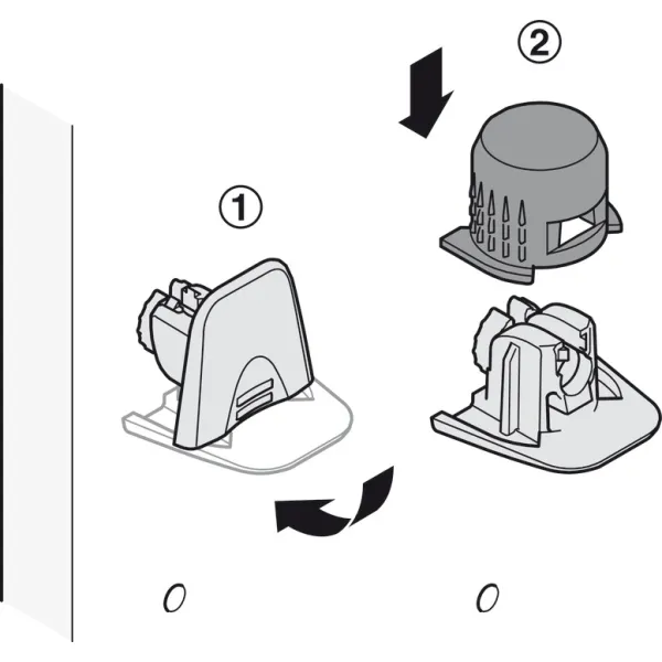 Cabinet connector, For Häfele Dresscode aluminium frame system