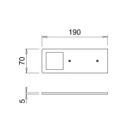 Architectural LED POLAR for under cabinet 24V/5W black warm white 3000K