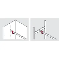 Hook, For Häfele Dresscode wardrobe rail, straight-edged