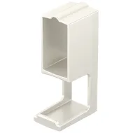 Pakabėlė stačiakampiui vamzdžiui 34x18mm, DressCode balta
