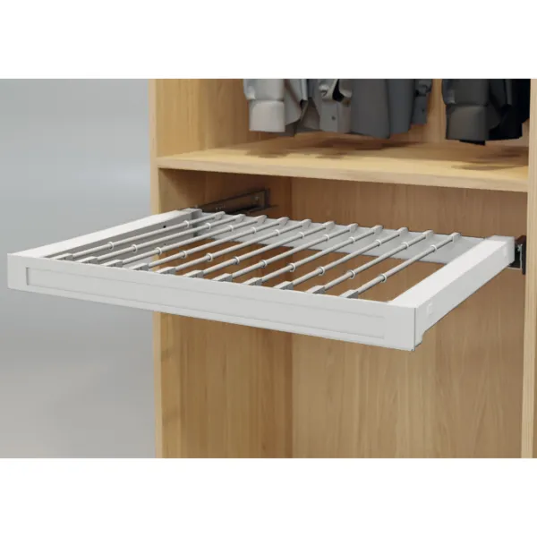 Skersinis kelnėms ištraukiamam rėmui DressCode, L498mm, balta