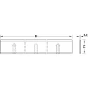 Fasadas metalinis ištraukiamam rėmui DressCode P800mm, balta