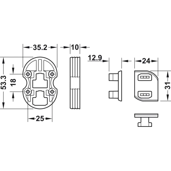 Panel holder, Häfele Dresscode