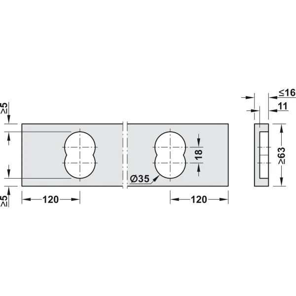 Panel holder, Häfele Dresscode