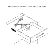 Cable managment arm Wing, for drawer rear panels and movable furniture parts, black