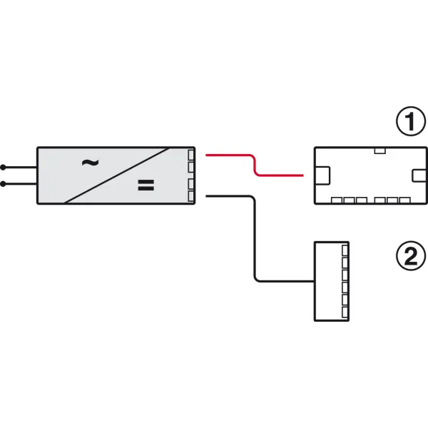Konverteris Loox5, 12V, 40W, 4 jungčių 2-pin, su jungtimi jungikliui, juoda