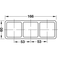 Frame, For switches and sockets 60x60mm, flush mounted