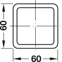 Frame, For switches and sockets 60x60mm, flush mounted