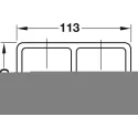Frame, For switches and sockets 60x60mm, flush mounted