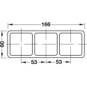 Frame, For switches and sockets 60x60mm, flush mounted