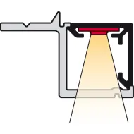 Šviesos filtras LED profiliui cokoliui L3000mm, balta